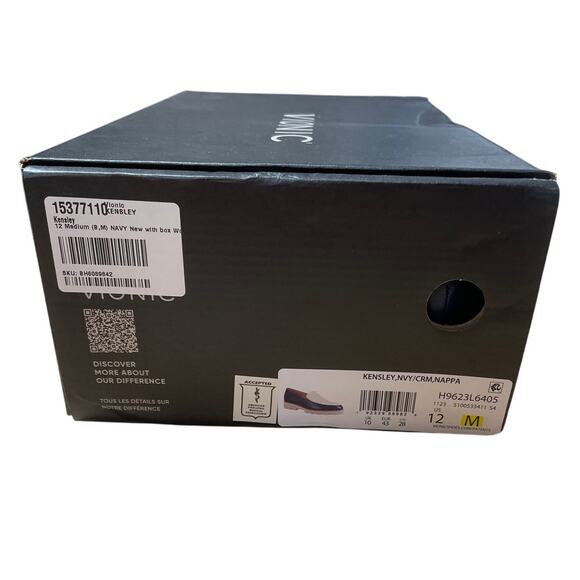 Vionic Kensley Loafer Navy Cream Women's Size 12 Medium New in Box Condition - Picture 7 of 9